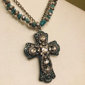 Silver and turquoise necklace